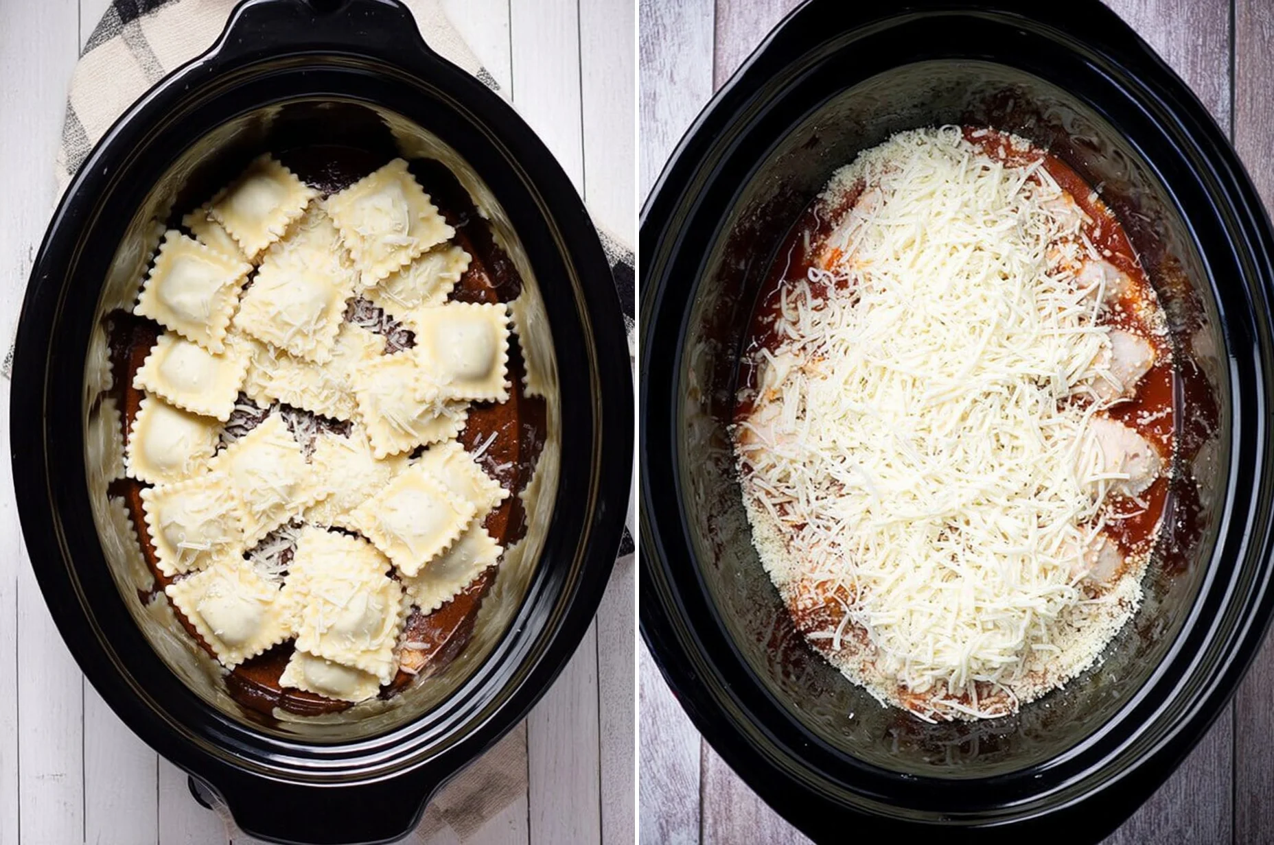Slow Cooker Lasagna With Ravioli