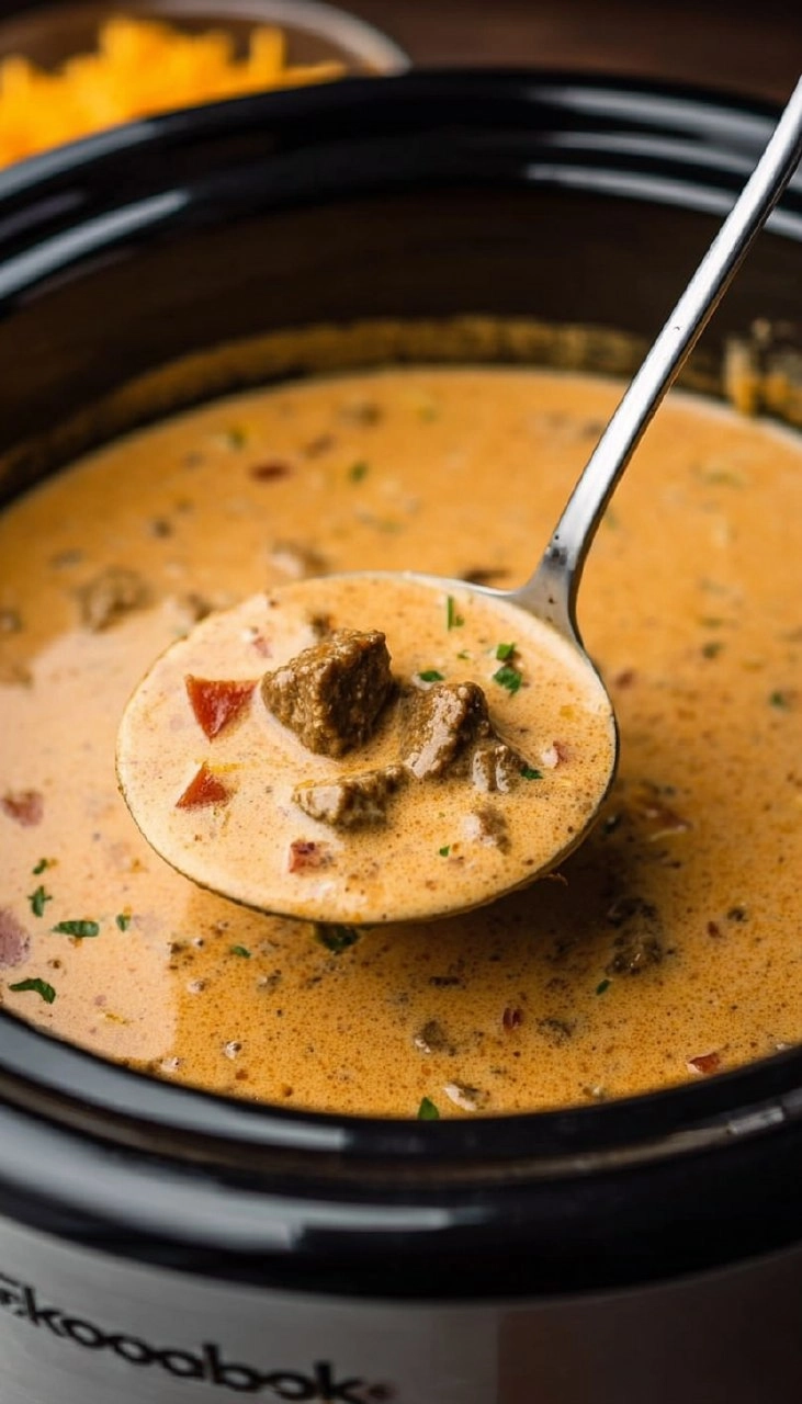 Beef and Cheddar Soup