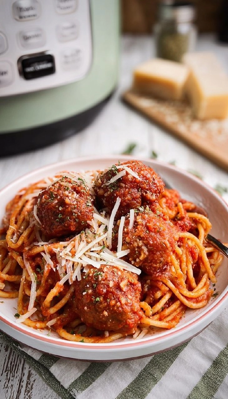 Crockpot Spaghetti and Meatballs