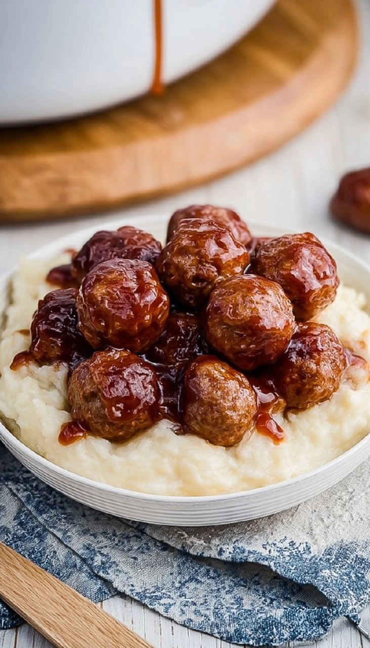 Slow Cooker Barbecue Meatballs