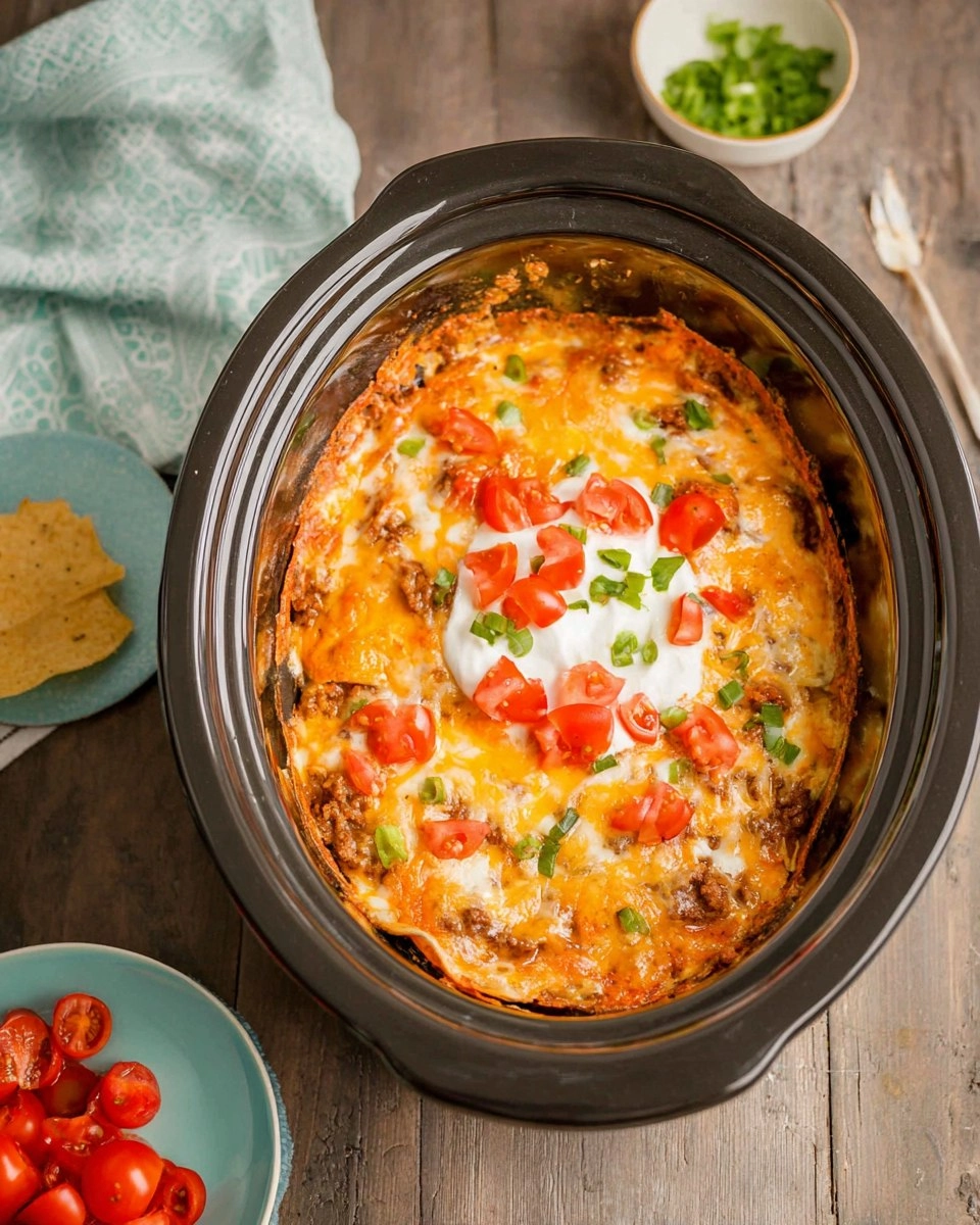 Slow Cooker Beef Enchilada Casserole