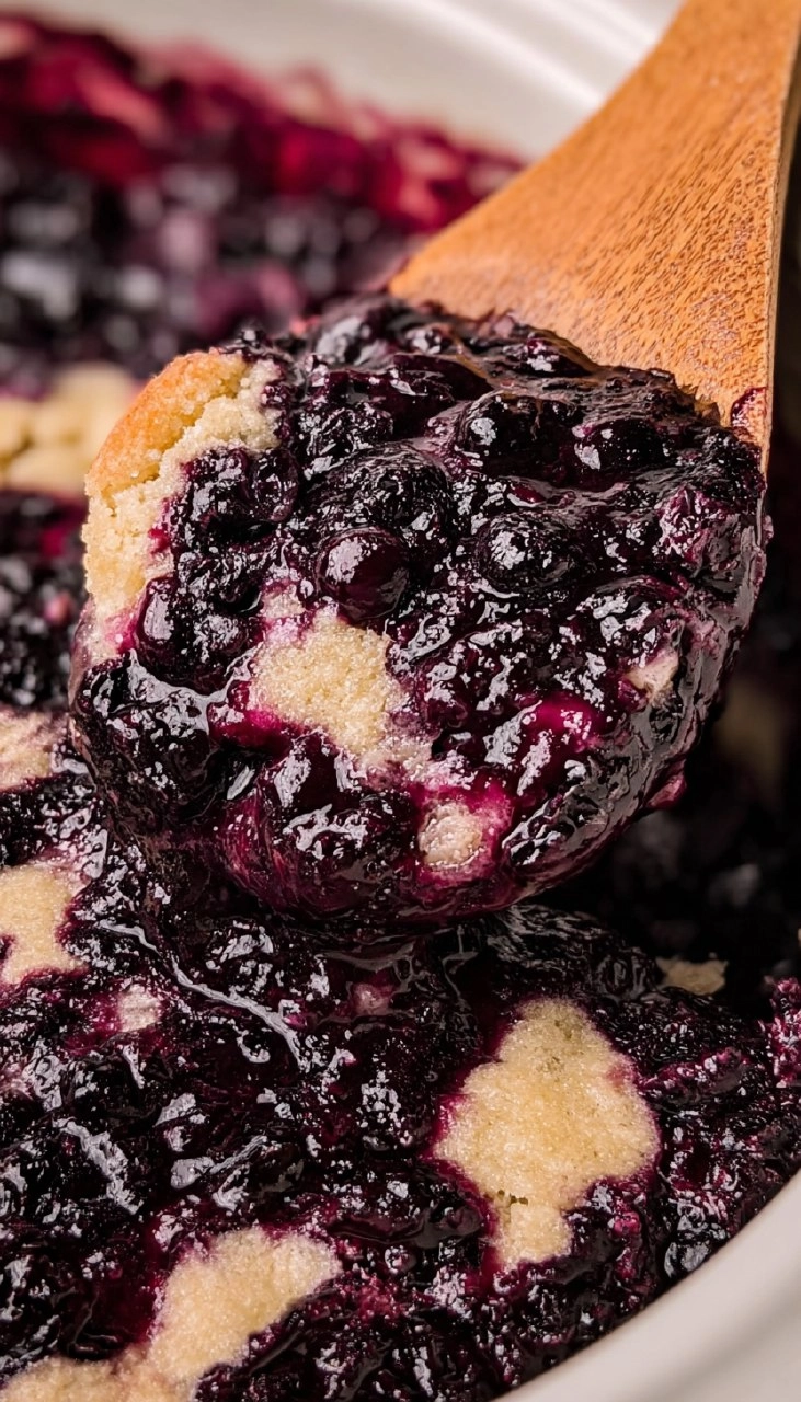 Slow Cooker Blueberry Cobbler