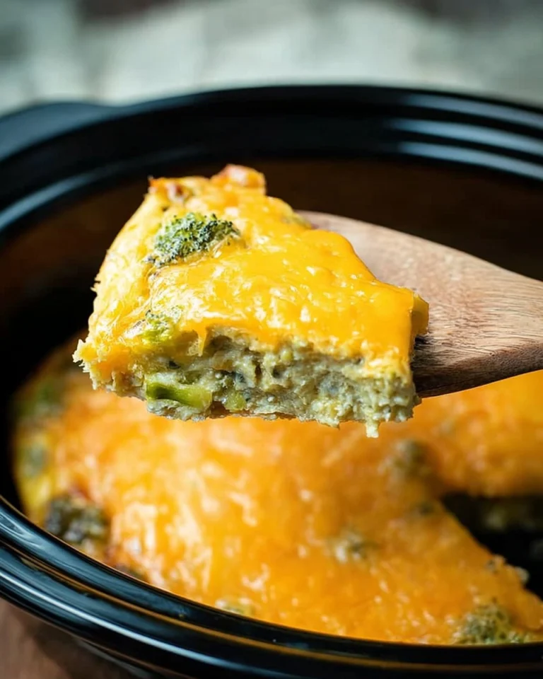 Slow-Cooker-Crustless-Broccoli-Cheese-Quiche-Recipe