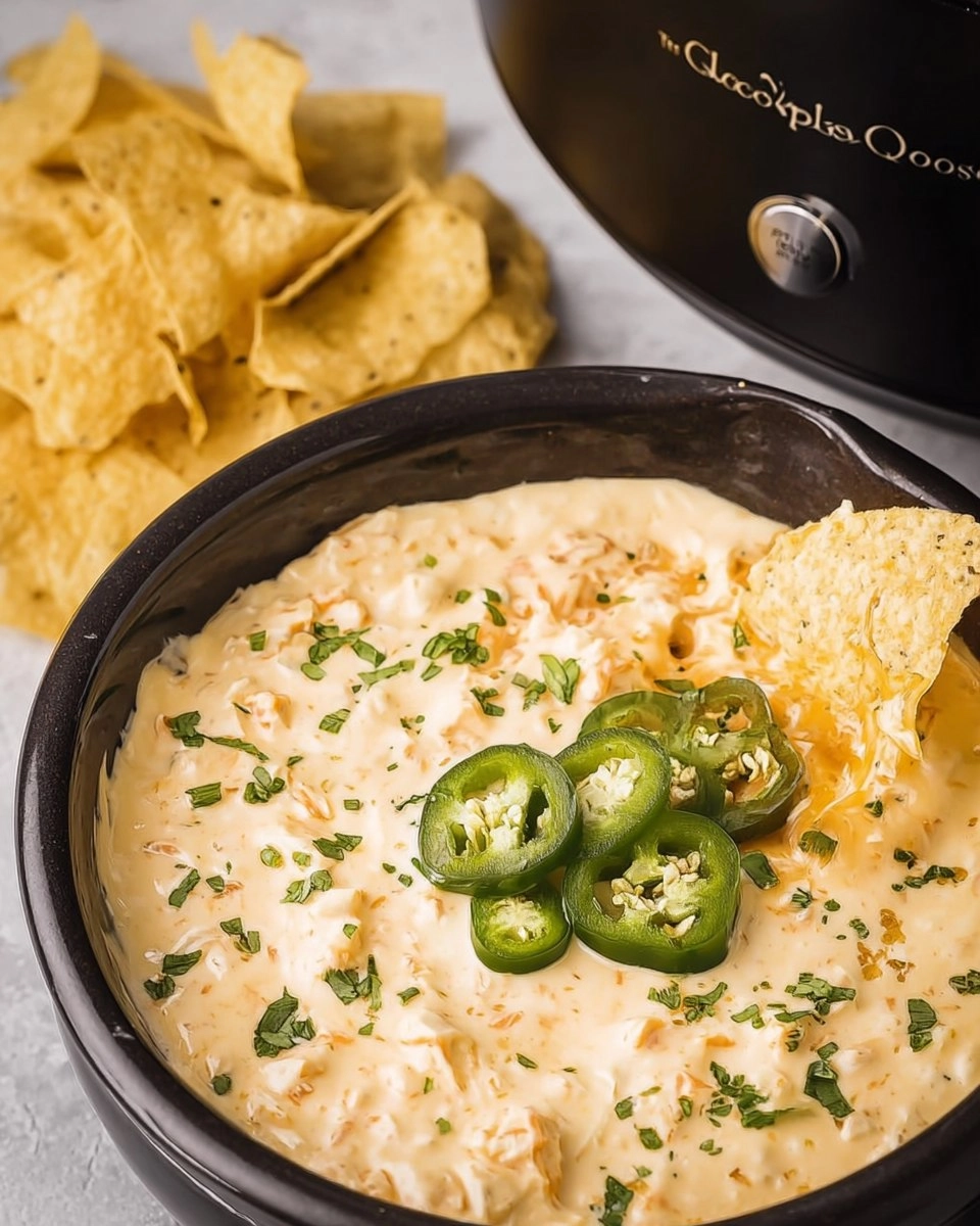 Spicy Slow Cooker Queso