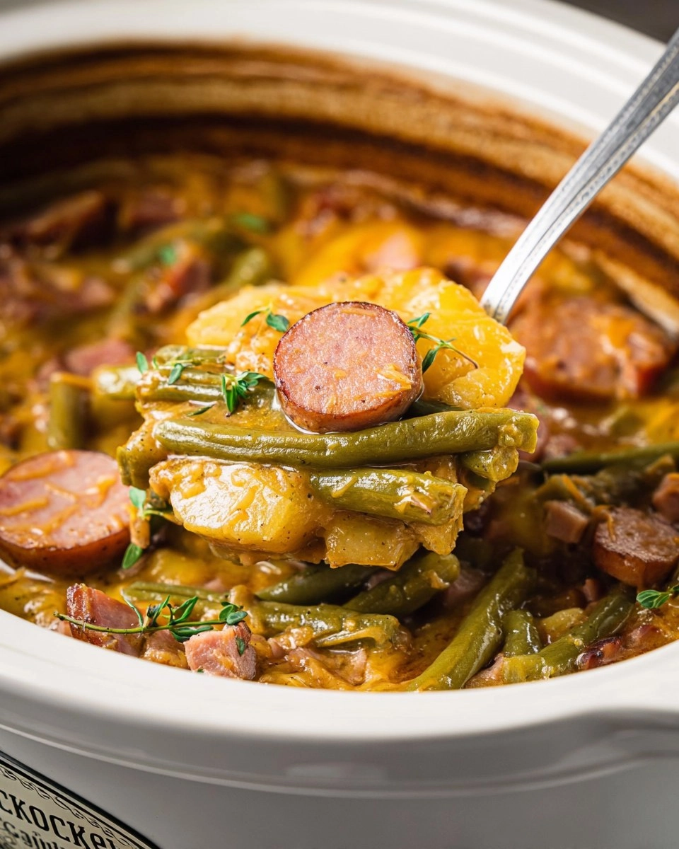 Vintage Crockpot Ham &amp; Potato Casserole