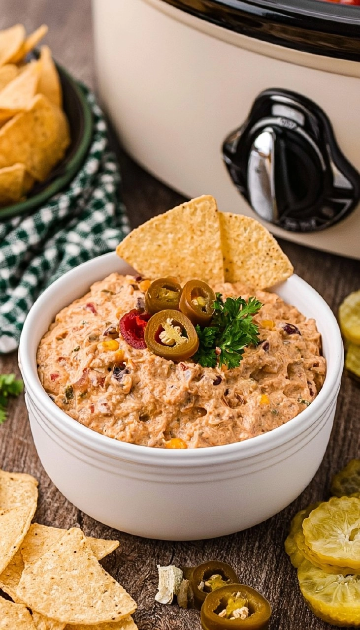 Easy Rotel Dip in the Slow Cooker