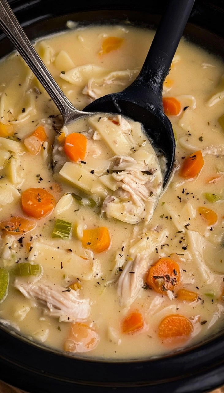 Easy Slow Cooker Chicken Noodle Soup