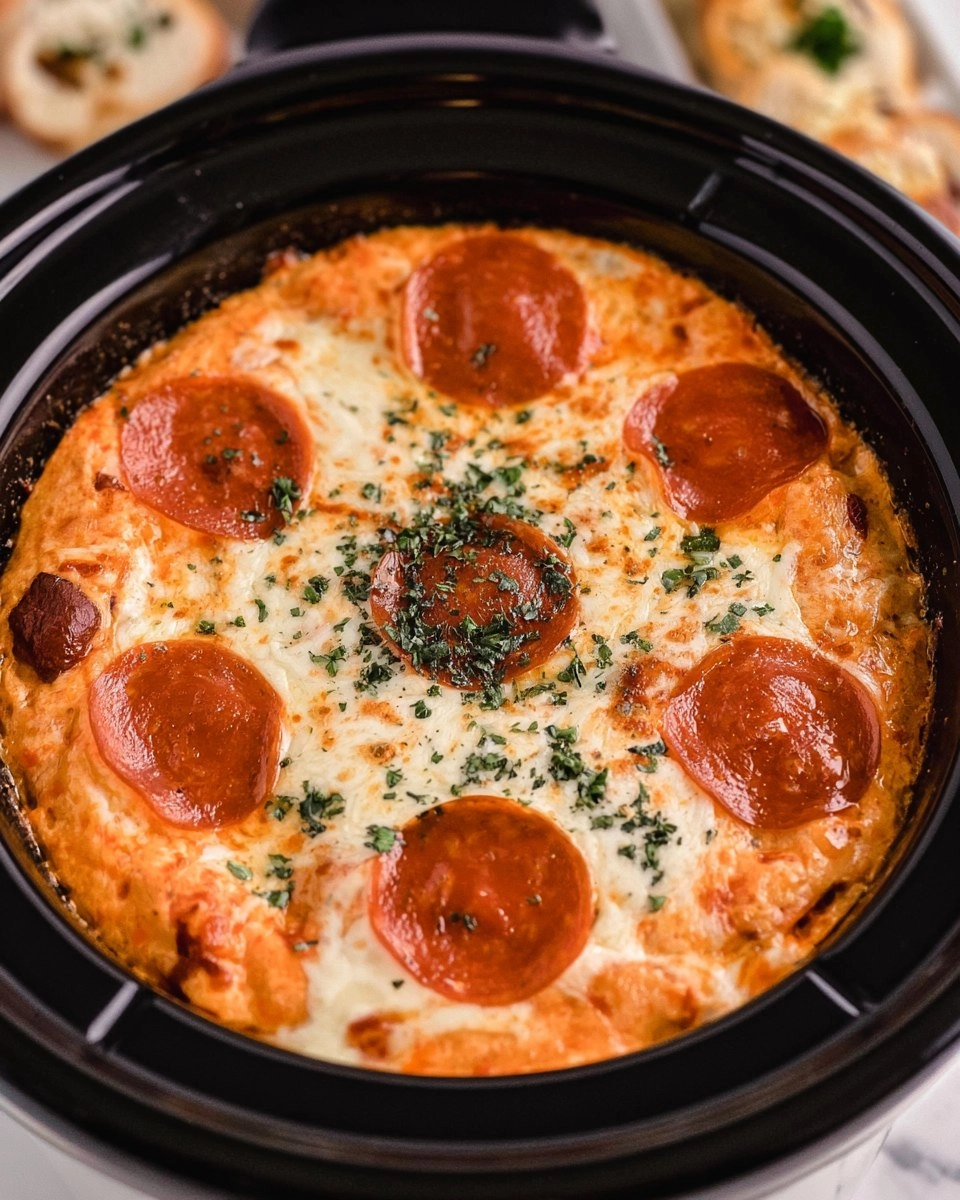 Easy Slow Cooker Pizza Dip