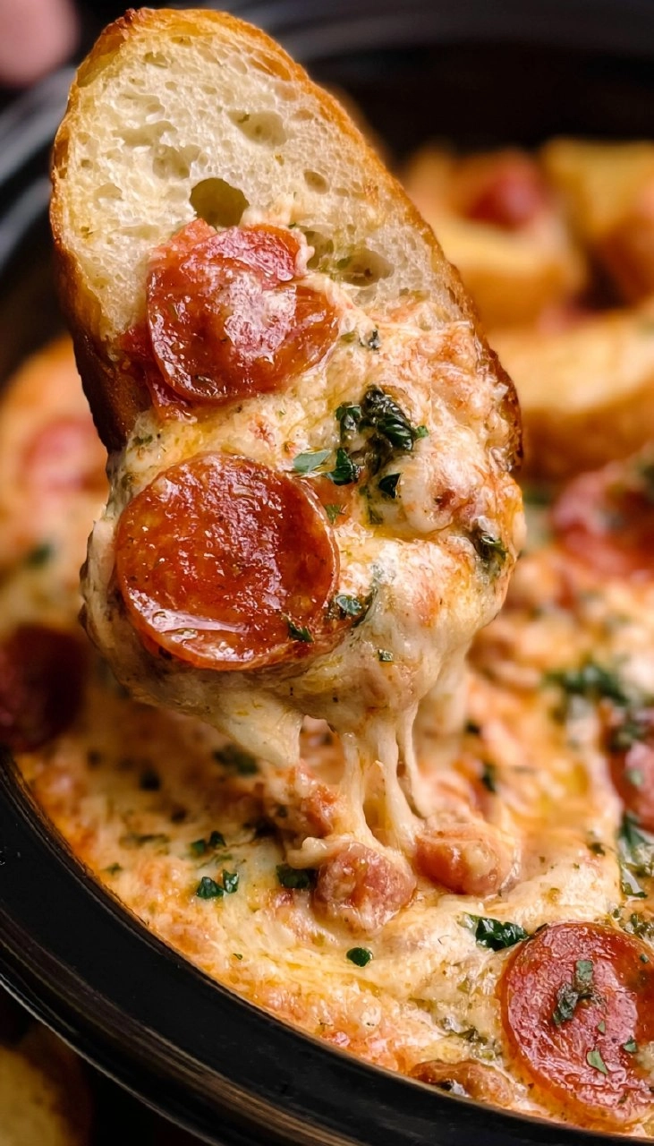 Easy Slow Cooker Pizza Dip