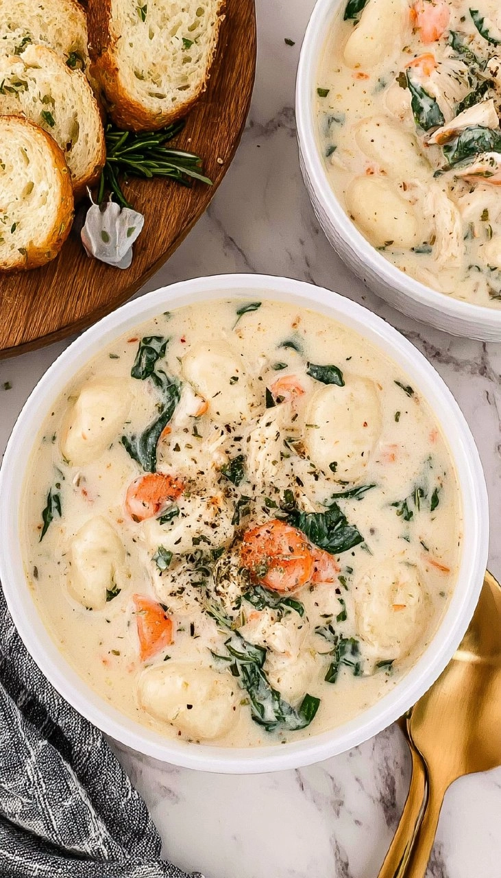 Slow Cooker Chicken Gnocchi Soup