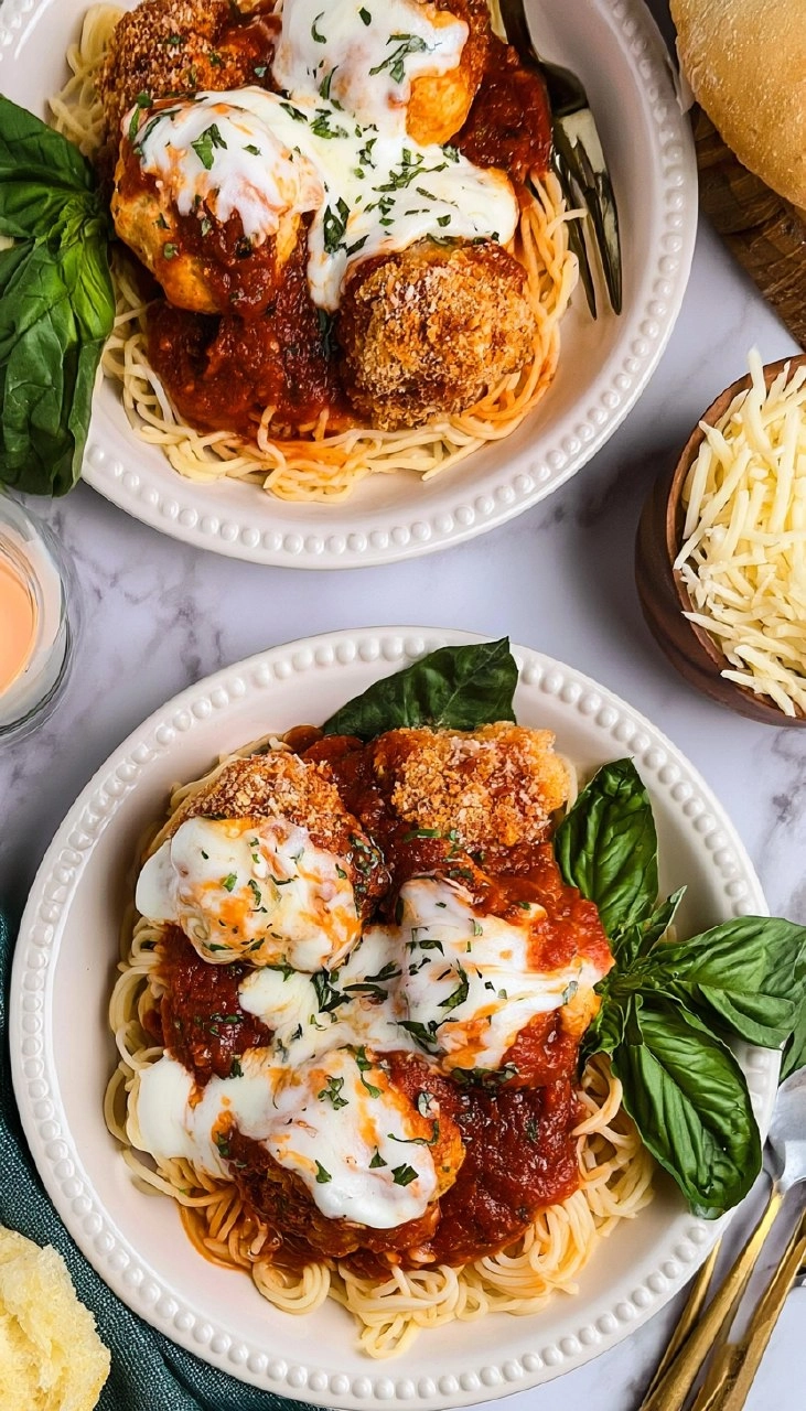 Slow Cooker Chicken Parmesan Meatballs