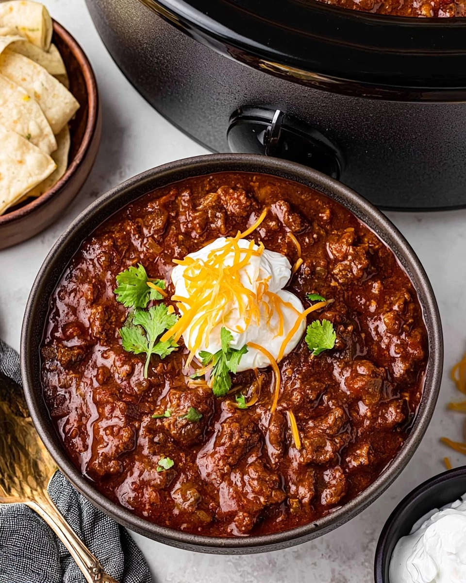 Slow Cooker Chili Recipe (No Beans!)
