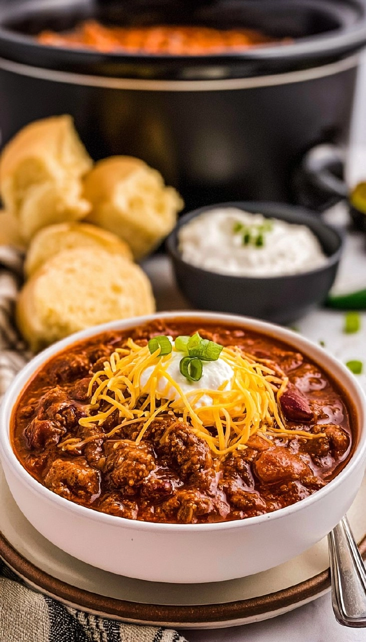 Slow Cooker Chili Recipe (No Beans!)