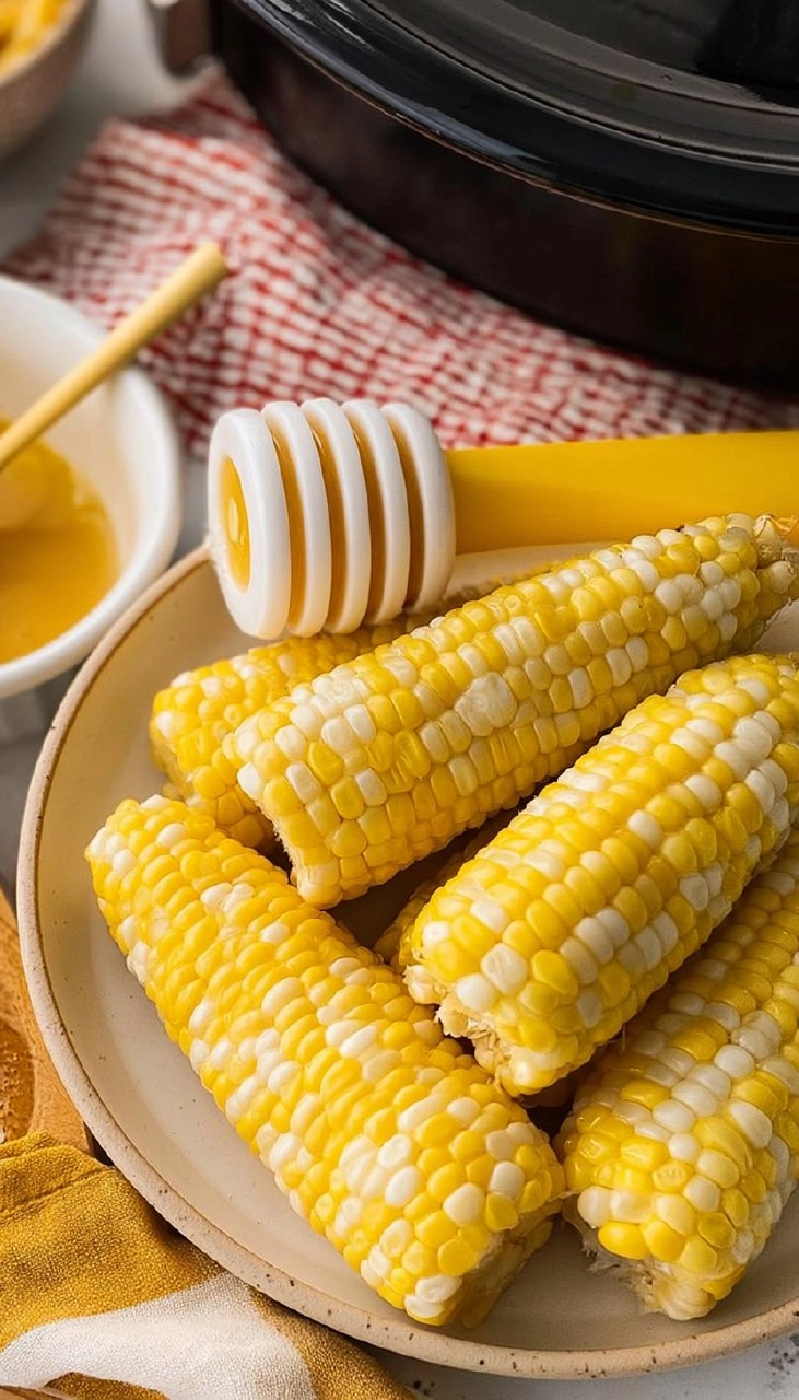 Slow Cooker Milk and Honey Corn on the Cob
