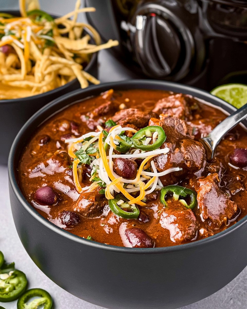 Slow Cooker Steak Chili With Beans