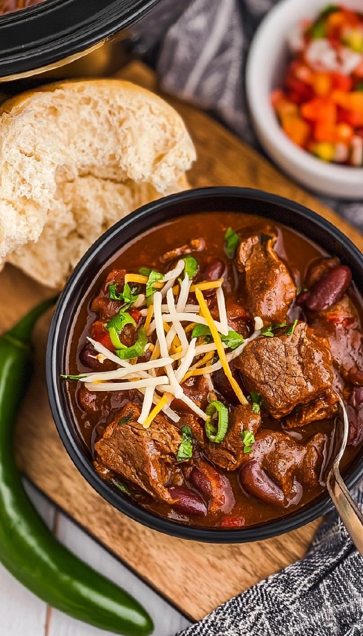 Slow Cooker Steak Chili With Beans