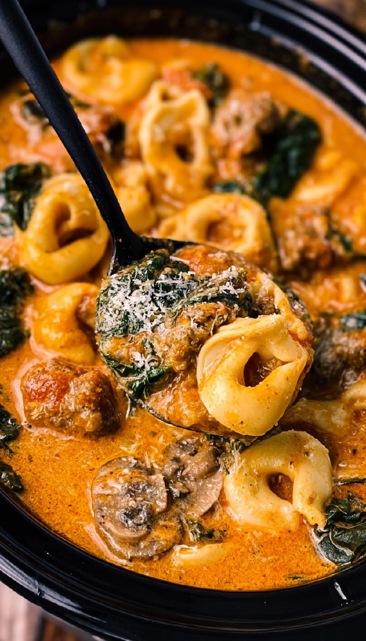 Slow Cooker Tortellini Soup