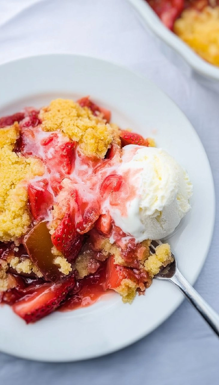 Strawberry Rhubarb Dump Cake
