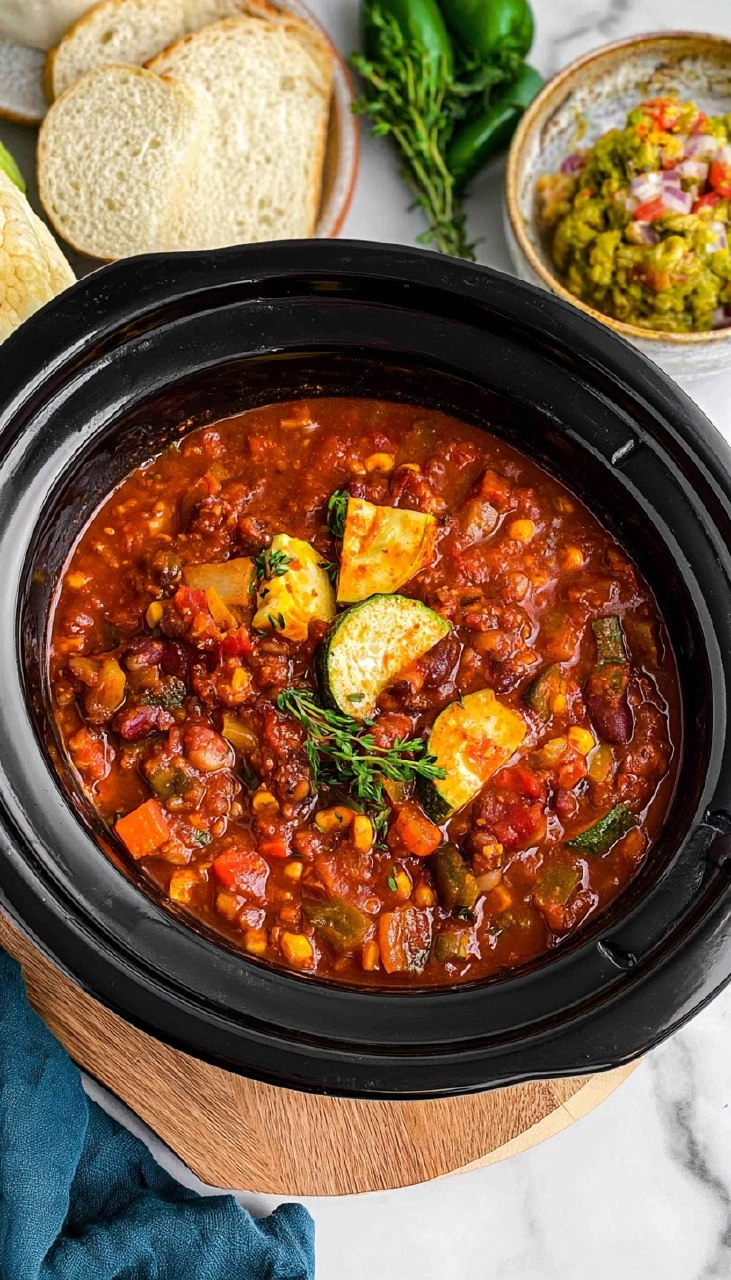 Best Slow Cooker Vegetarian Chili