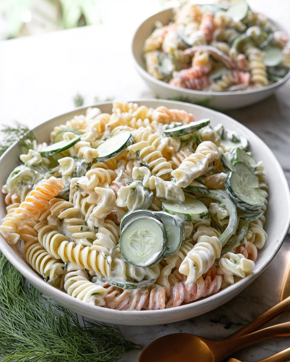 Creamy Cucumber Pasta Salad