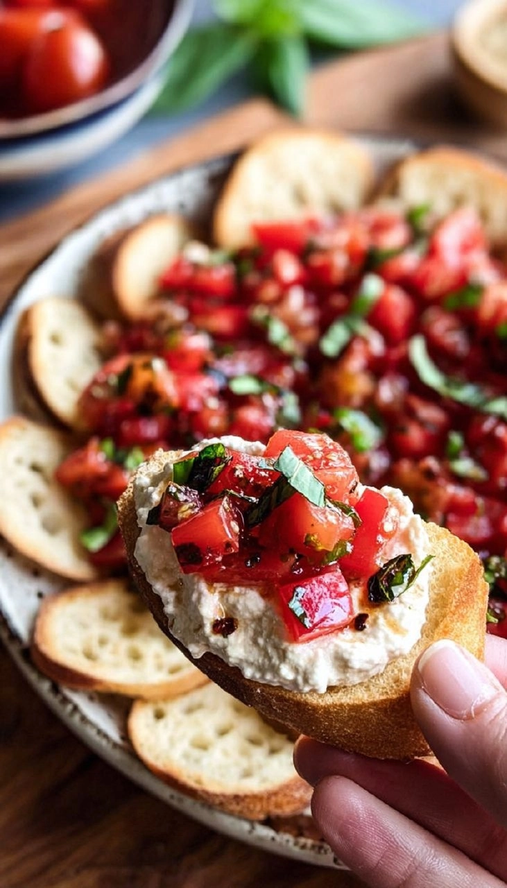 Easy Boursin Bruschetta Dip