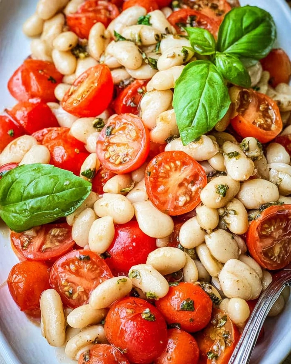 Easy Caprese White Bean Salad