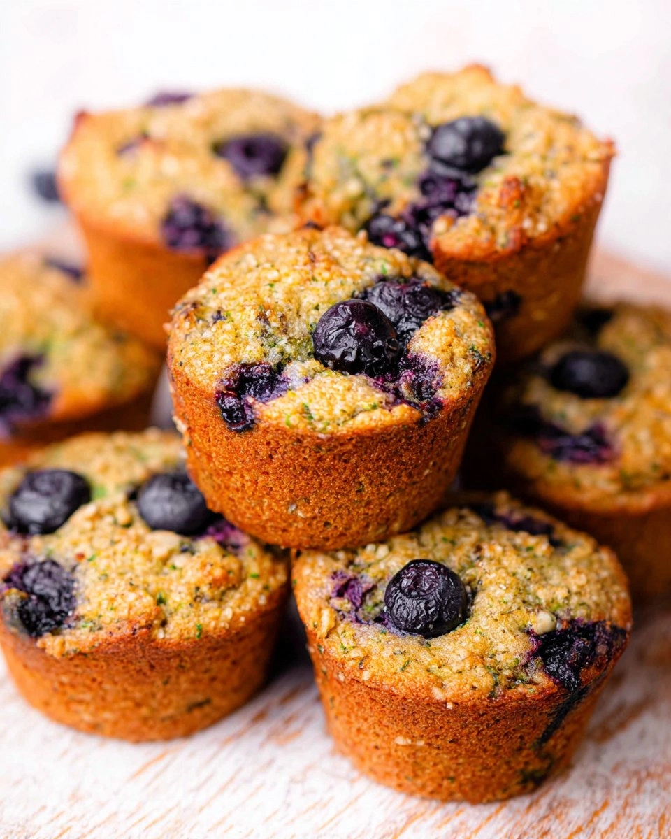 Healthy Blueberry Zucchini Muffins (Gluten Free, Paleo, Almond Flour)