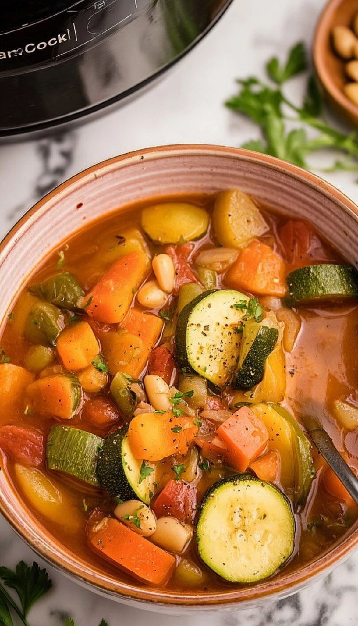 Hearty Slow Cooker Vegetable Soup