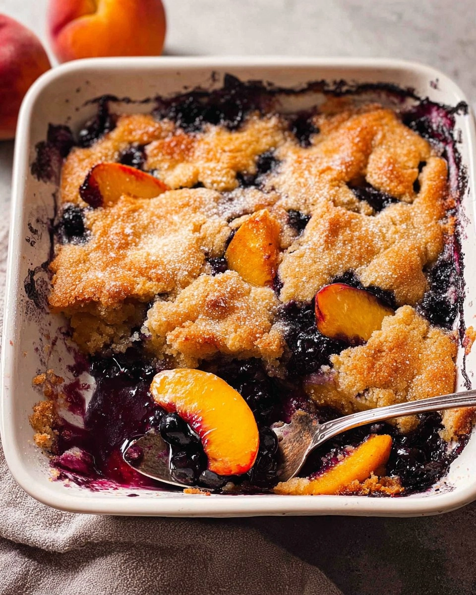 Peach Blueberry Cobbler