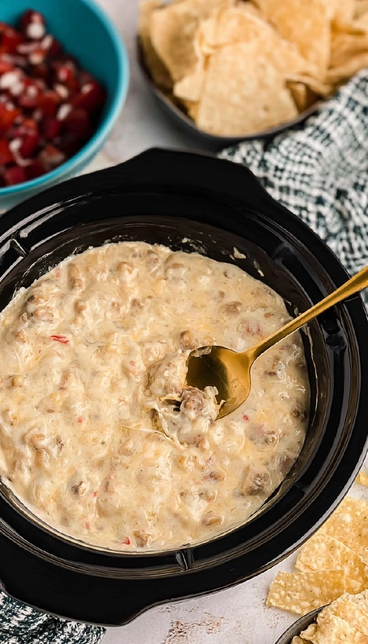 Slow Cooker Sausage Cheese Dip
