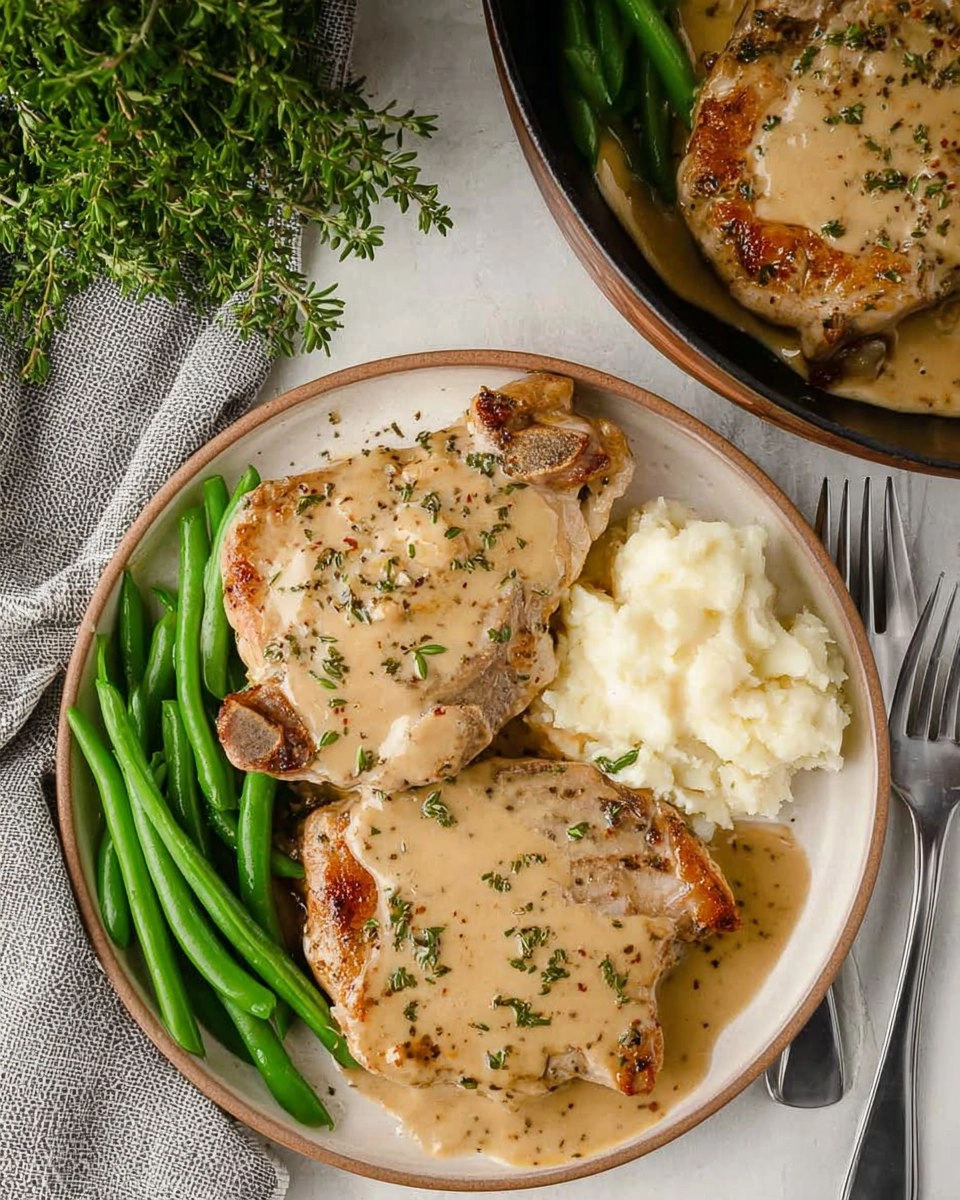 Slow Cooker Smothered Pork Chops