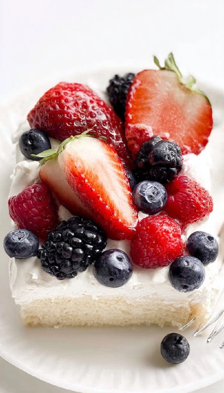 Berries & Cream Sheet Cake