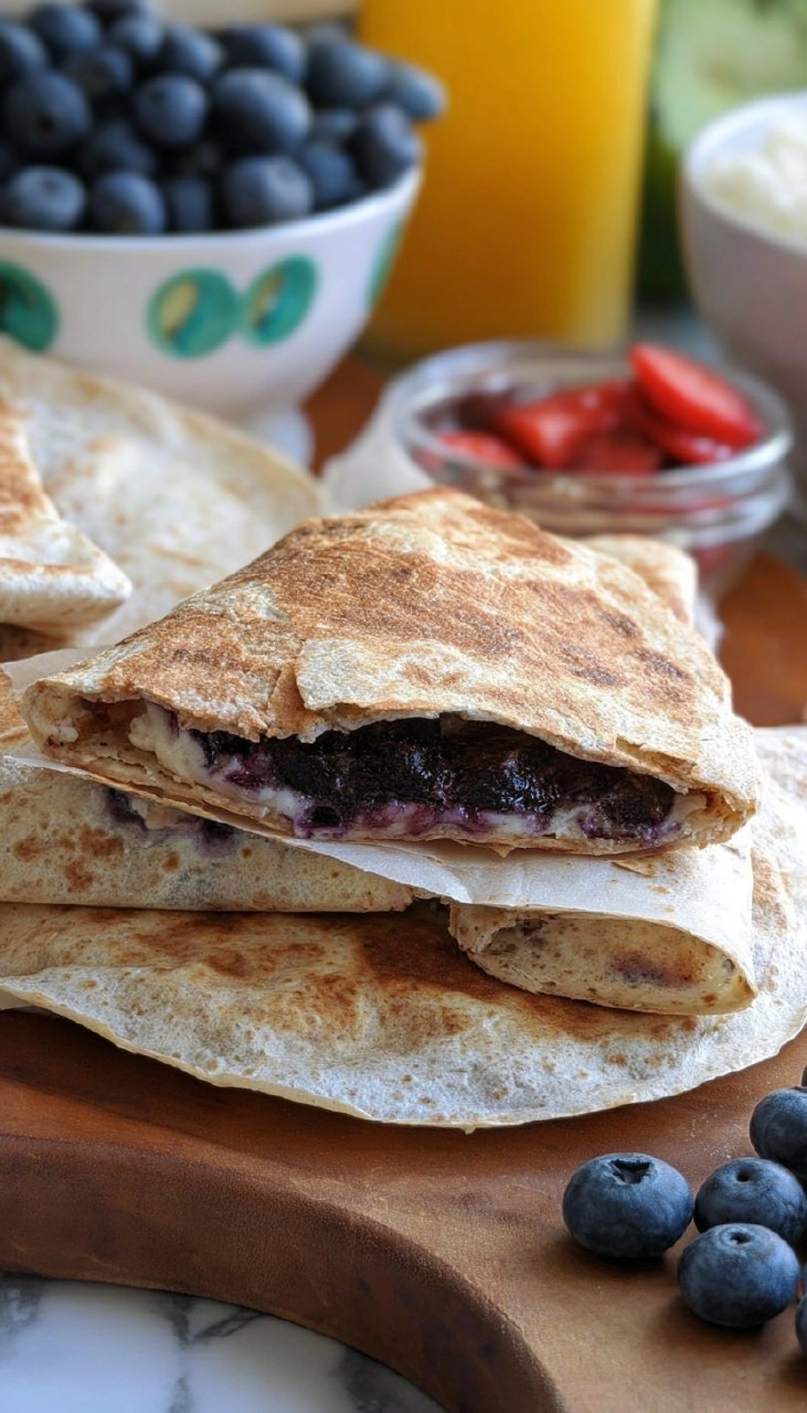 Blueberry Breakfast Quesadilla