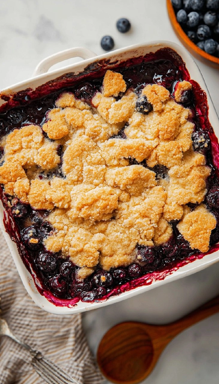 Blueberry Cobbler with Almond Topping