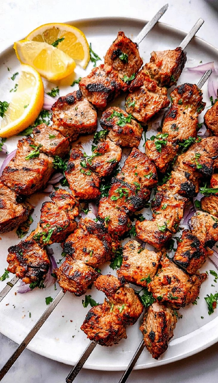 Greek Pork Souvlaki Skewers