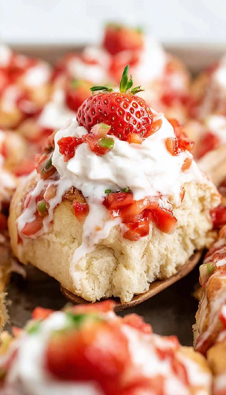 Strawberry Shortcake Cinnamon Rolls
