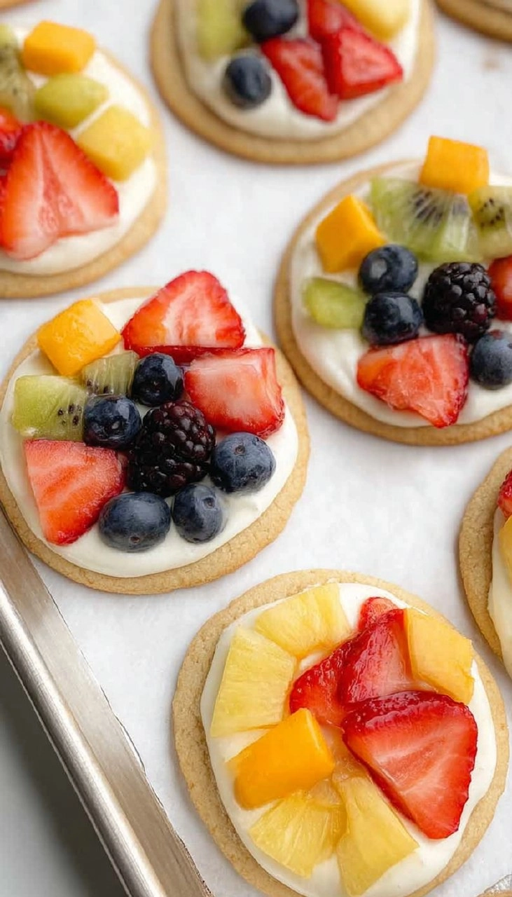Sugar Cookie Fruit Pizzas