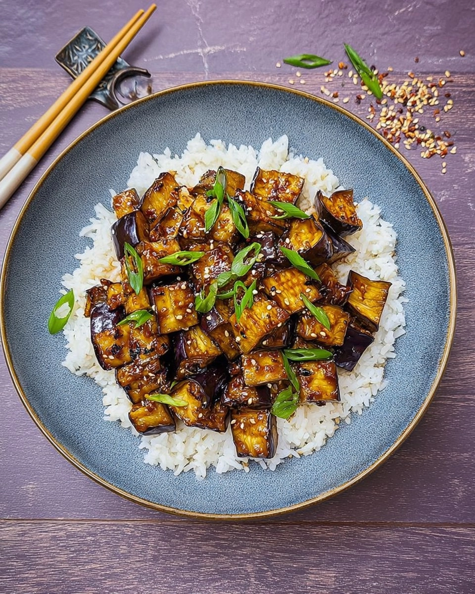 Sticky Teriyaki Eggplant