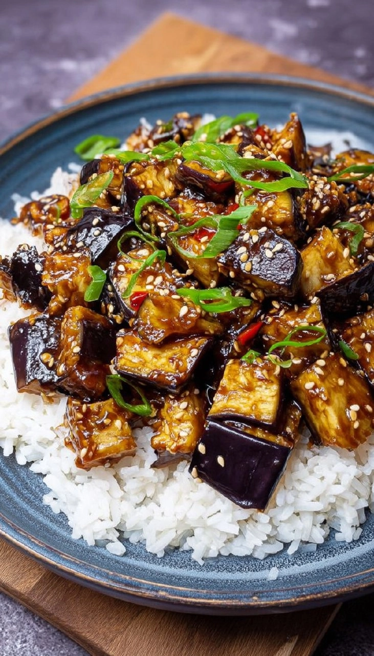 Sticky Teriyaki Eggplant