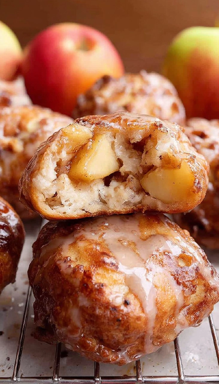 Air Fryer Apple Fritters (With Glaze)