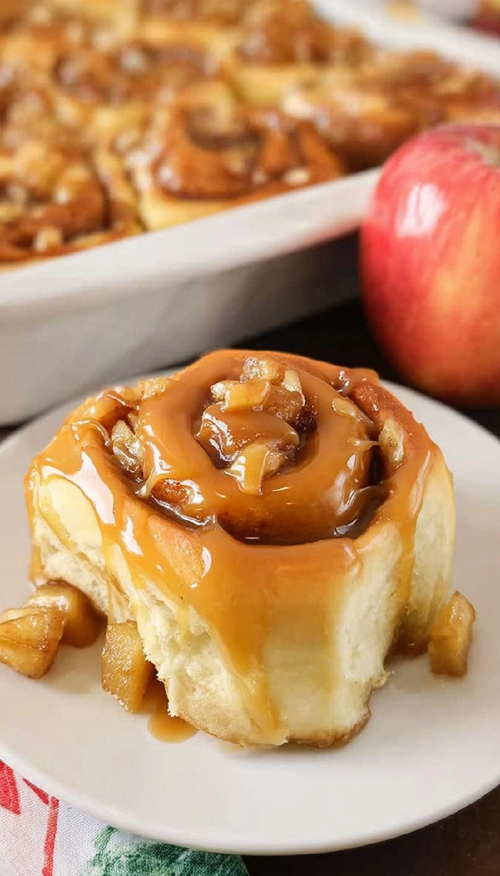 Caramel Apple Cinnamon Rolls