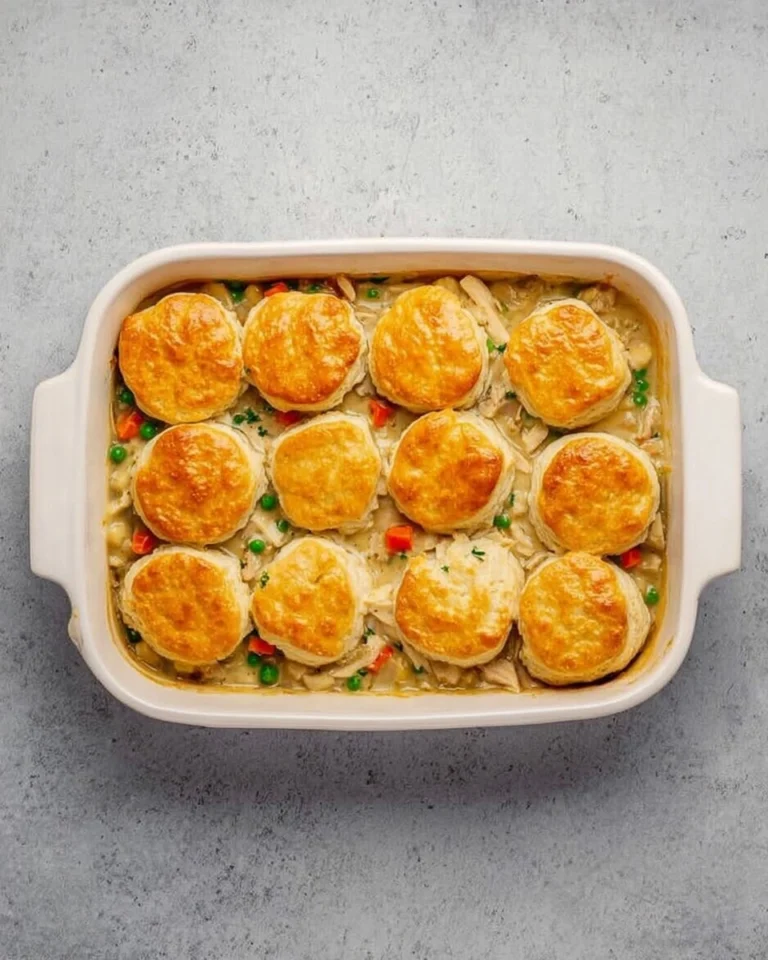 Chicken-Pot-Pie-Casserole-With-Biscuits-Recipe