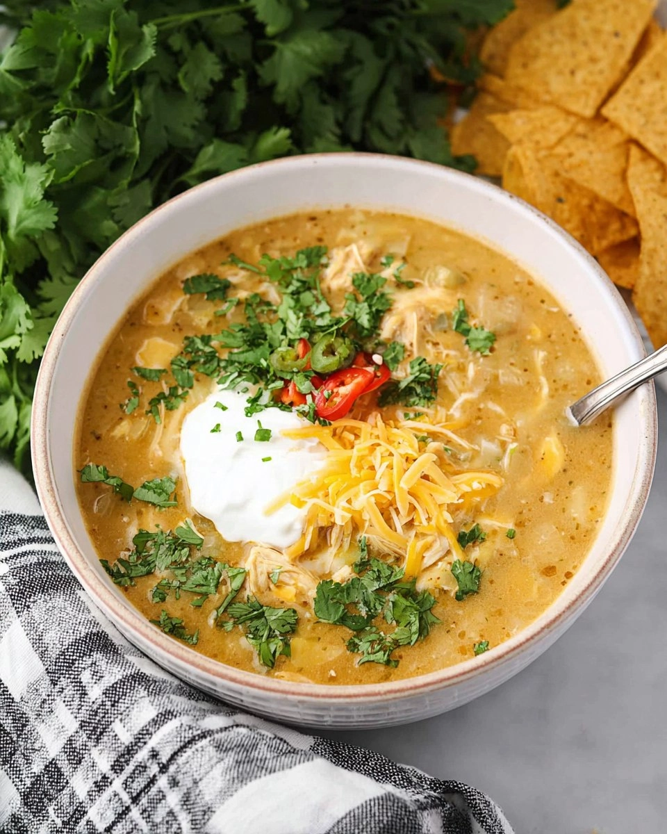 Green Chile Chicken Enchilada Soup