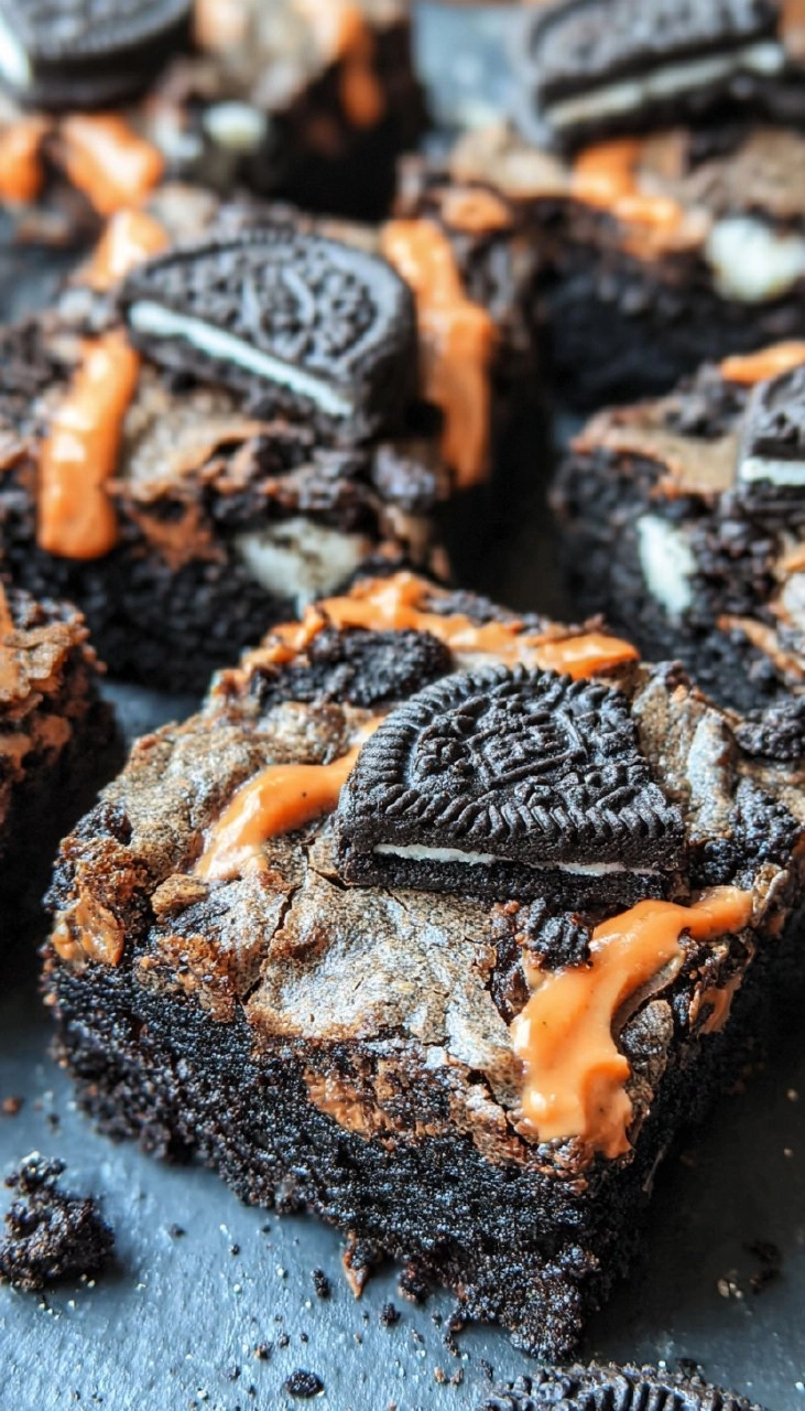 Halloween Oreo Brownies