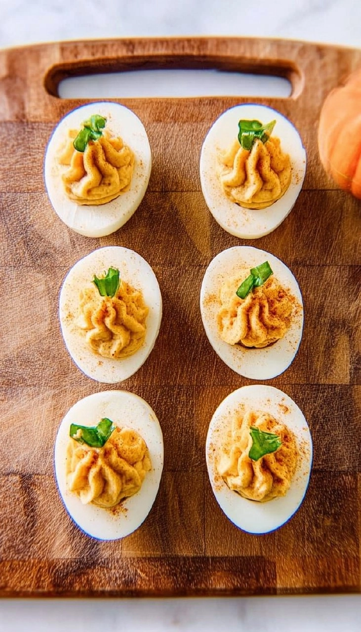 Pumpkin Deviled Eggs