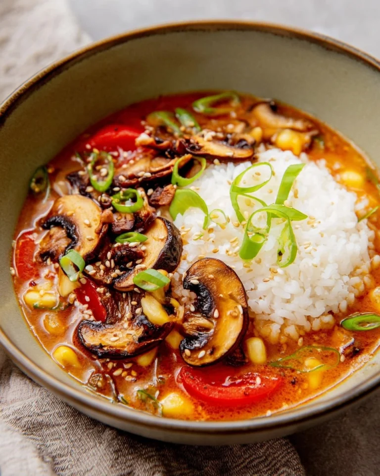 Tomato-Miso-Soup-with-Garlic-Sesame-Mushrooms-Recipe